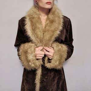 WILSON'S LEATHER Maxima Faux Fur Trim Duster